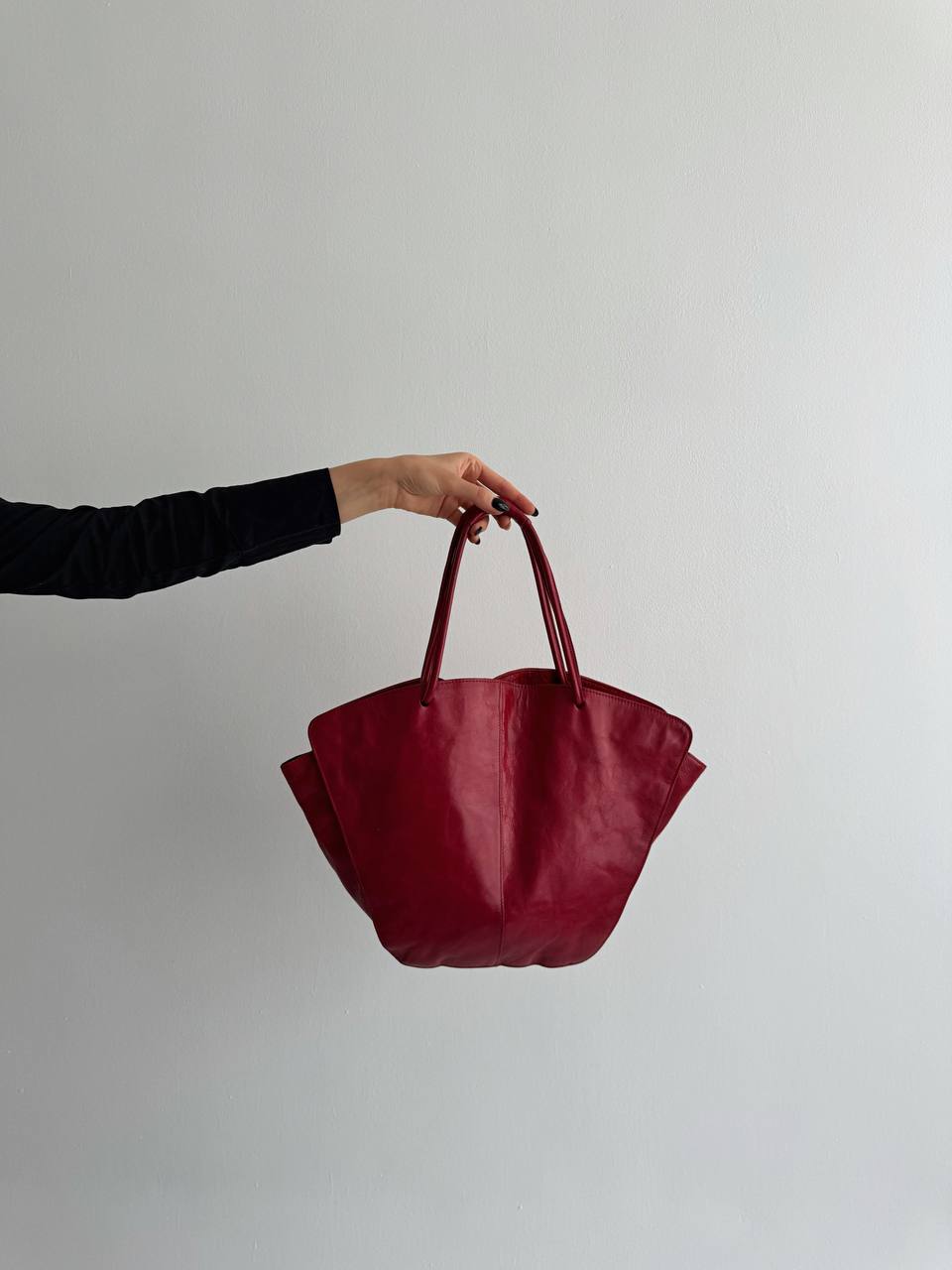 Vintage genuine leather red bag
