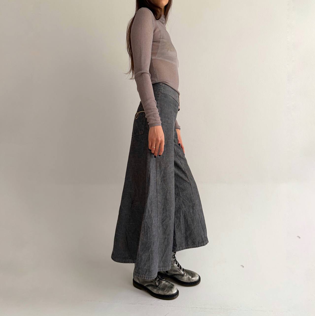 Vintage cotton super wide pants