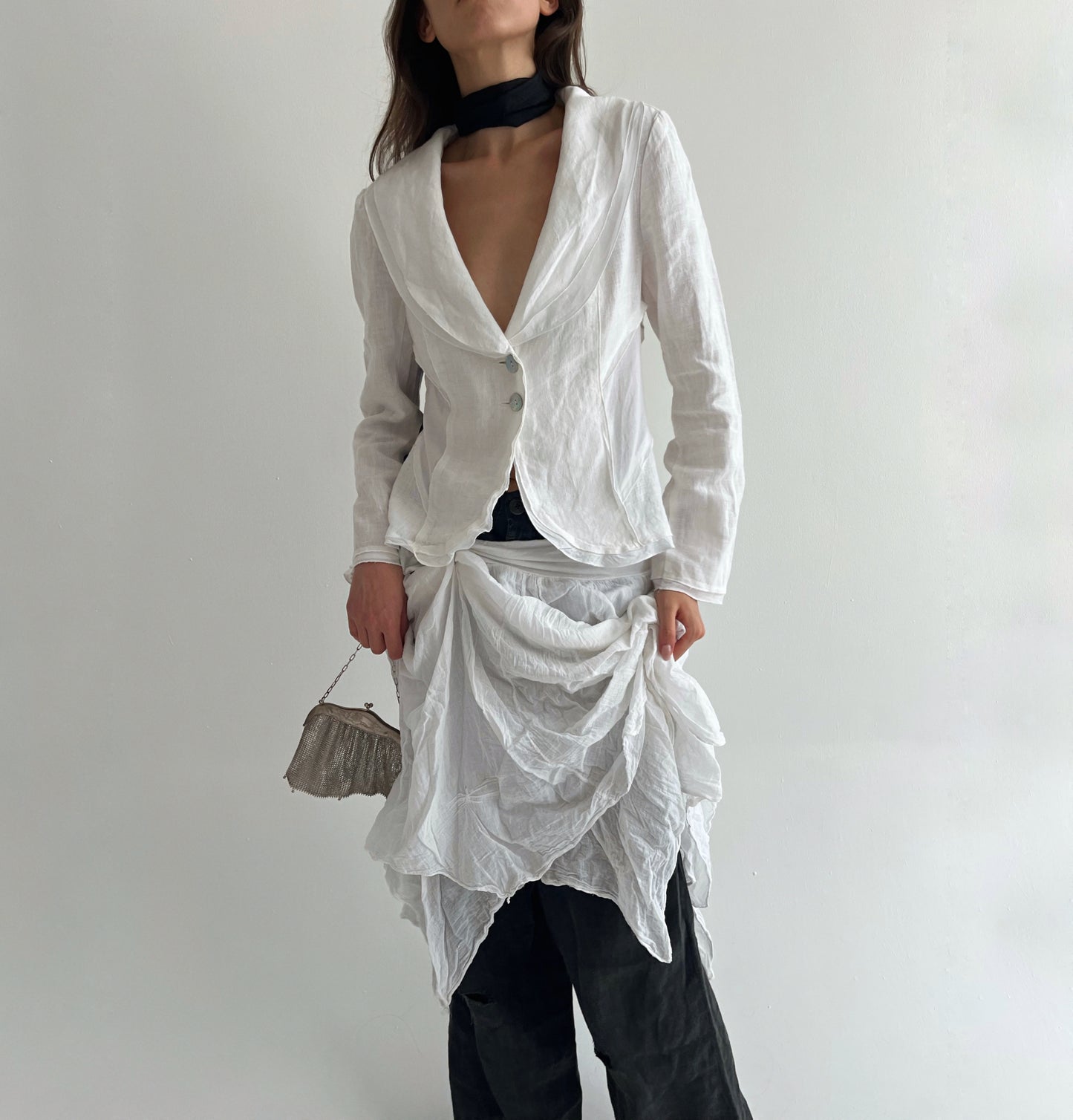 Vintage line white blazer