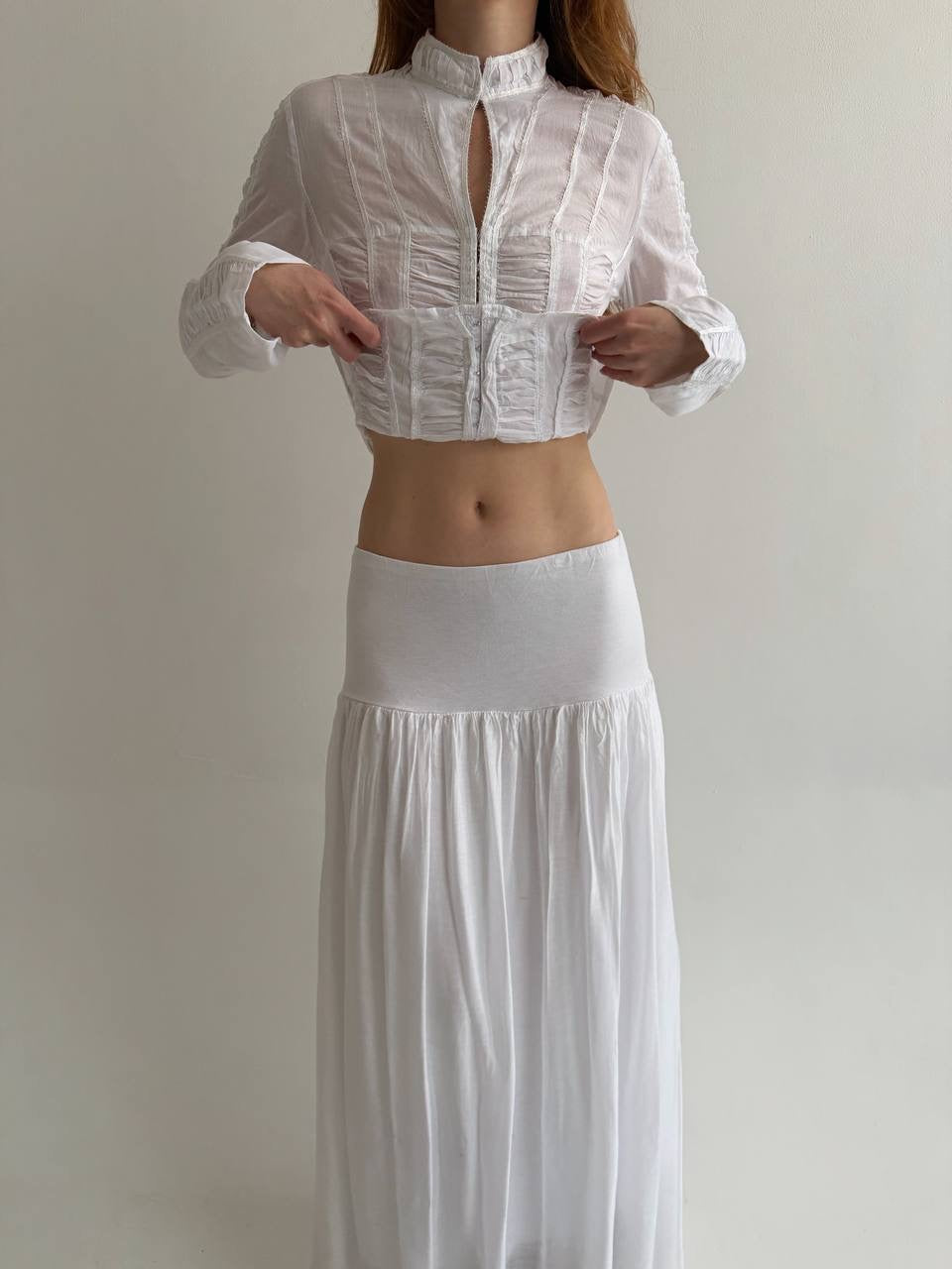 Vintage made in Italy 60% cotton 40% silk skirt