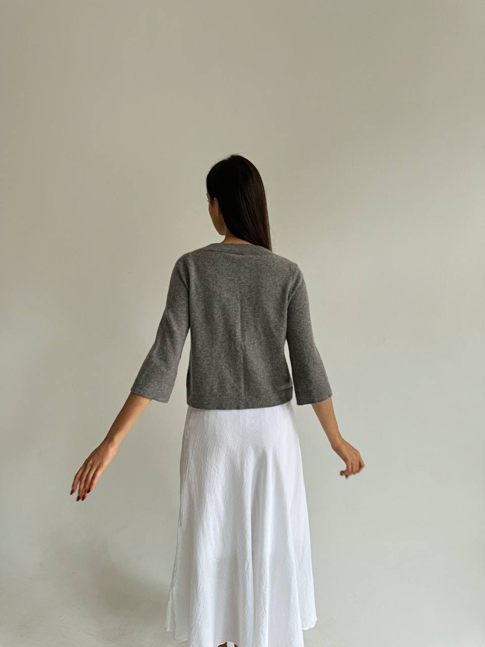 Cashmere grey cardigan