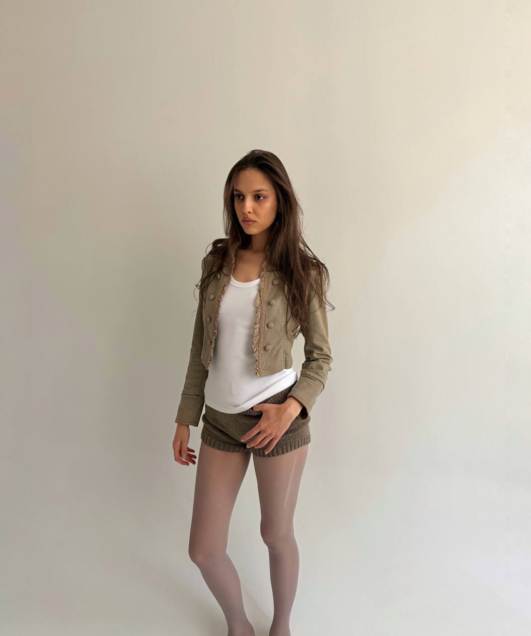 Vintage khaki napoleon jacket