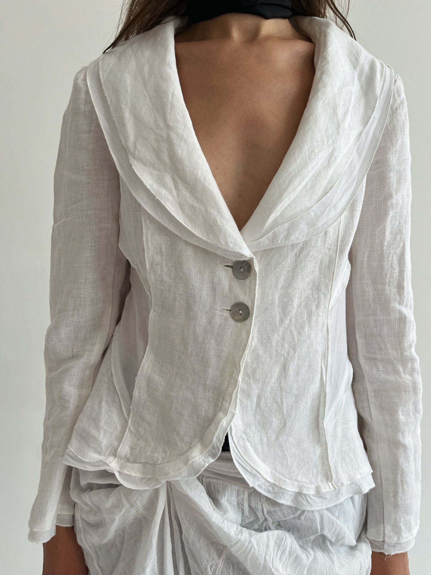 Vintage line white blazer