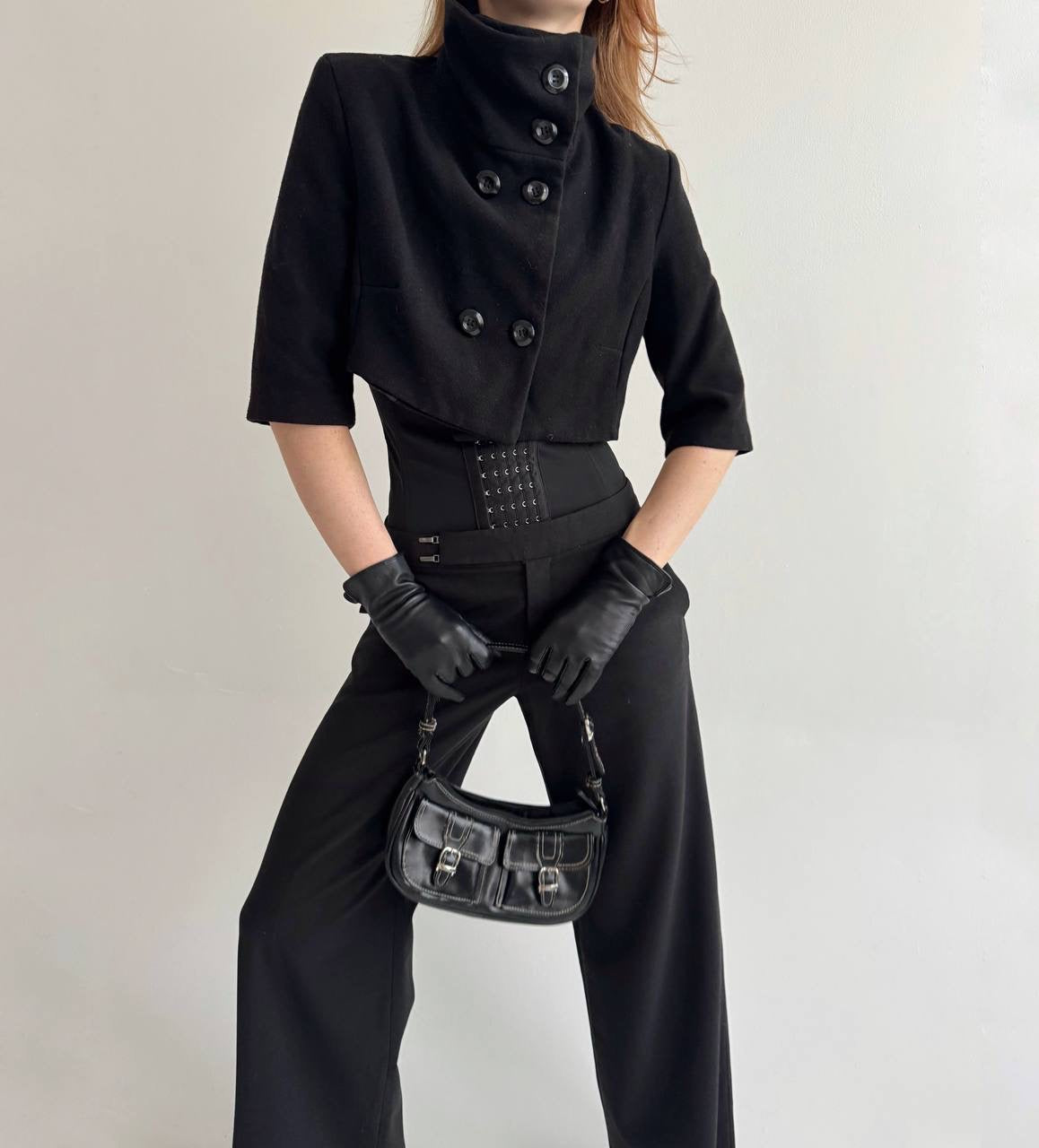 Vintage 50% viscose button up bolero