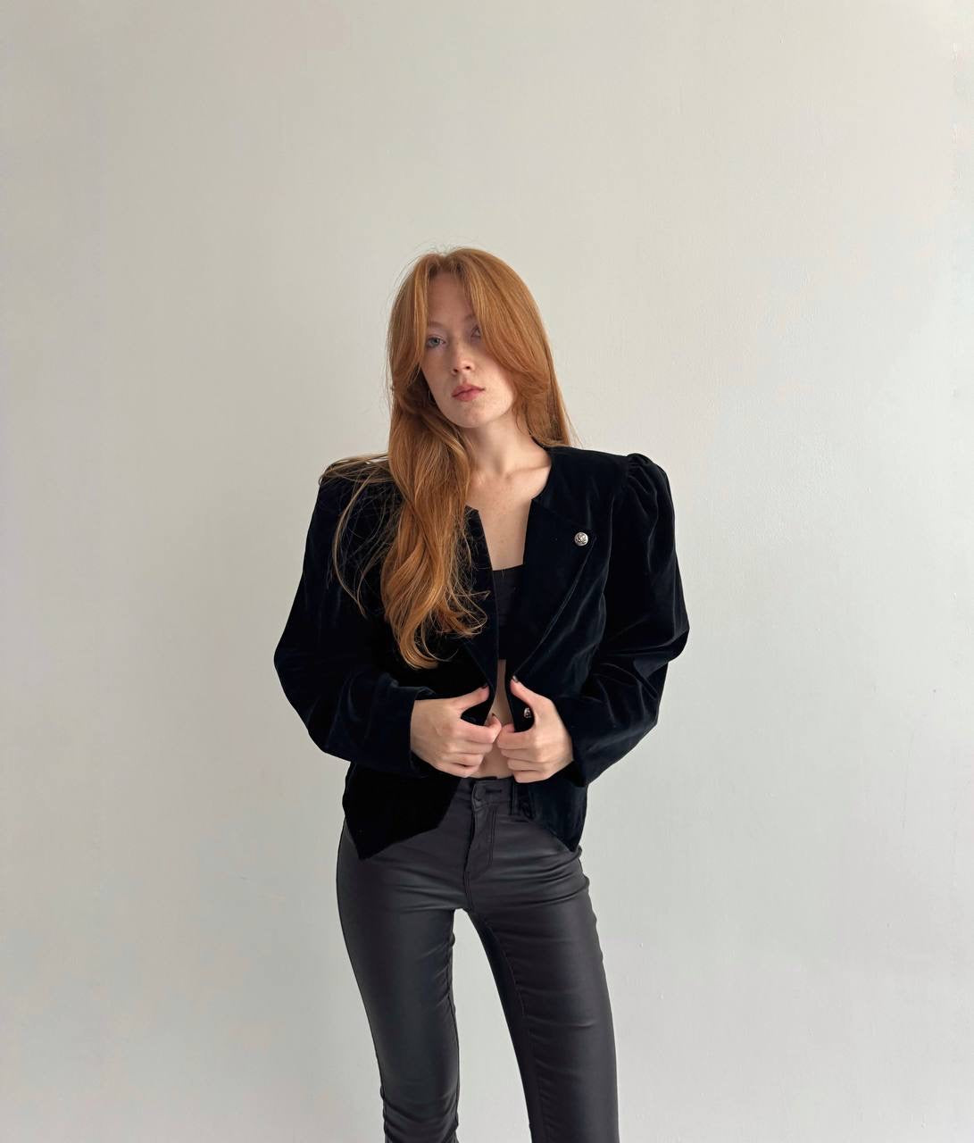 Vintage 100% cotton velvet blazer