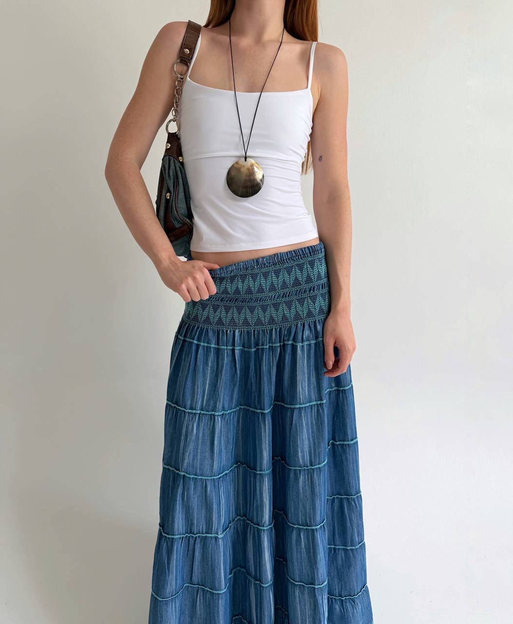 Vintage 97% cotton boho skirt