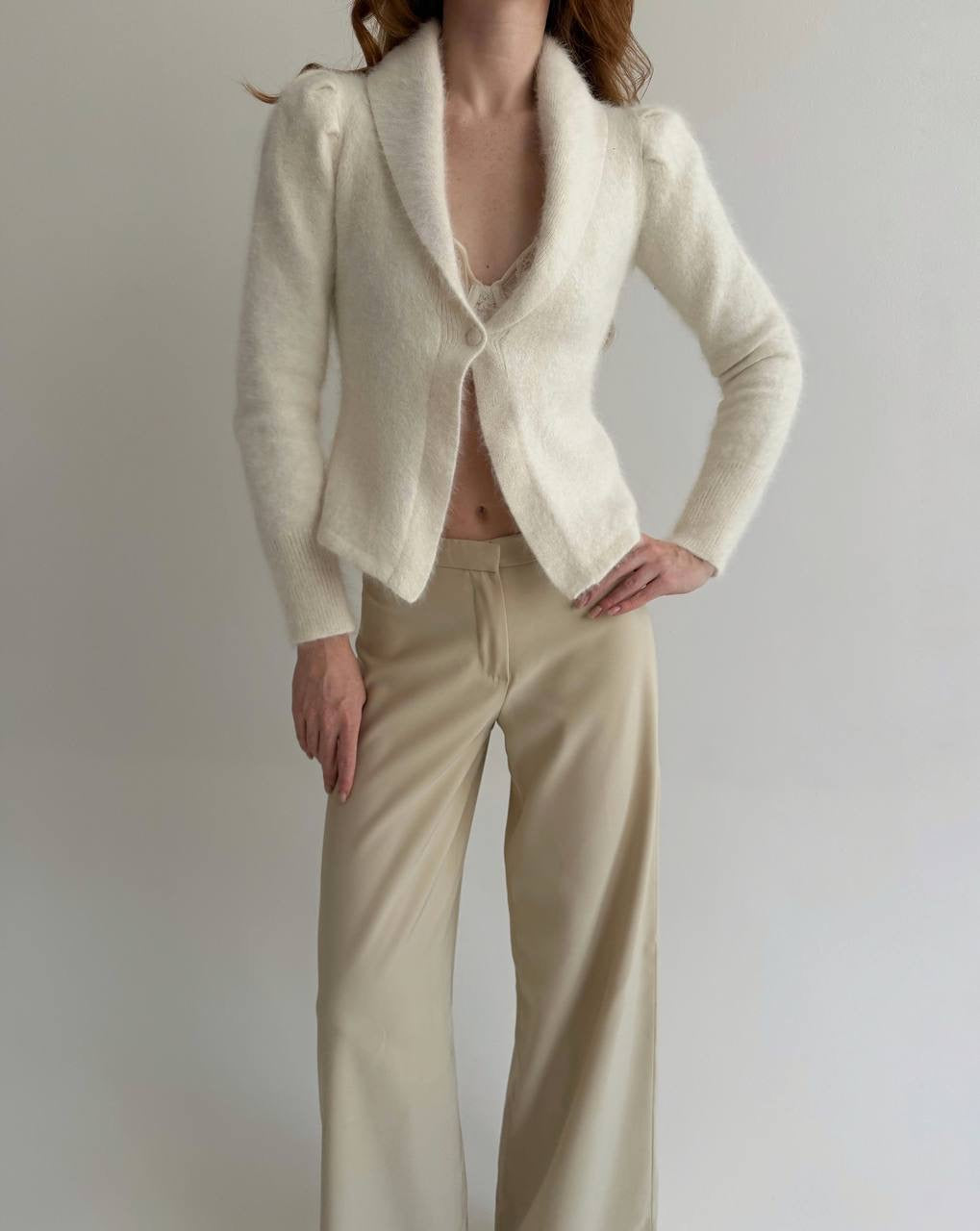 Vintage 70% angora fluffy cardigan