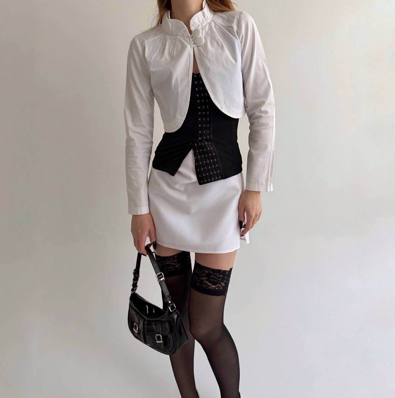 Vintage white cotton bolero