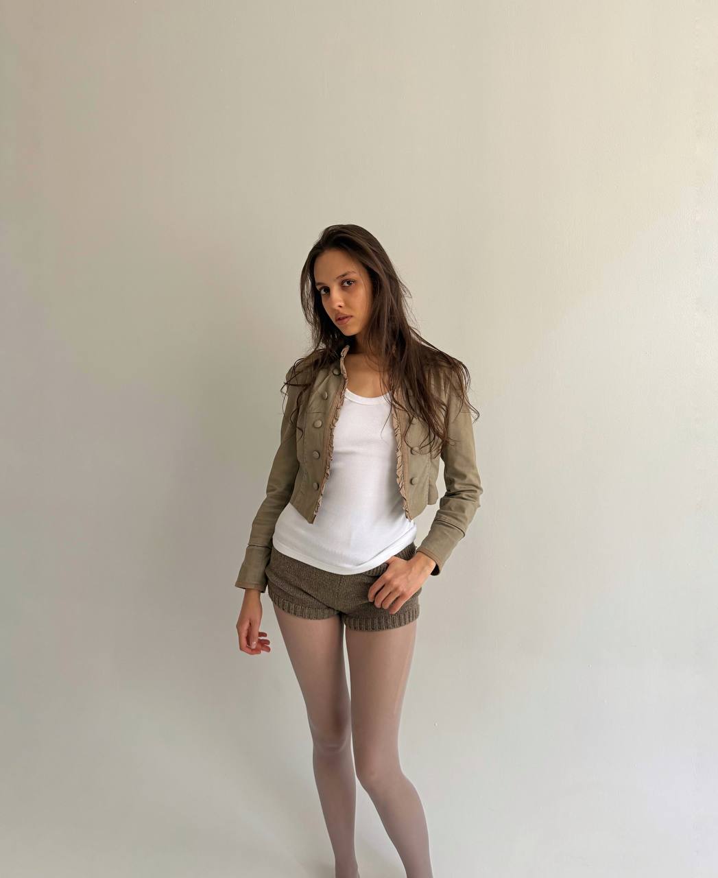 Vintage khaki napoleon jacket