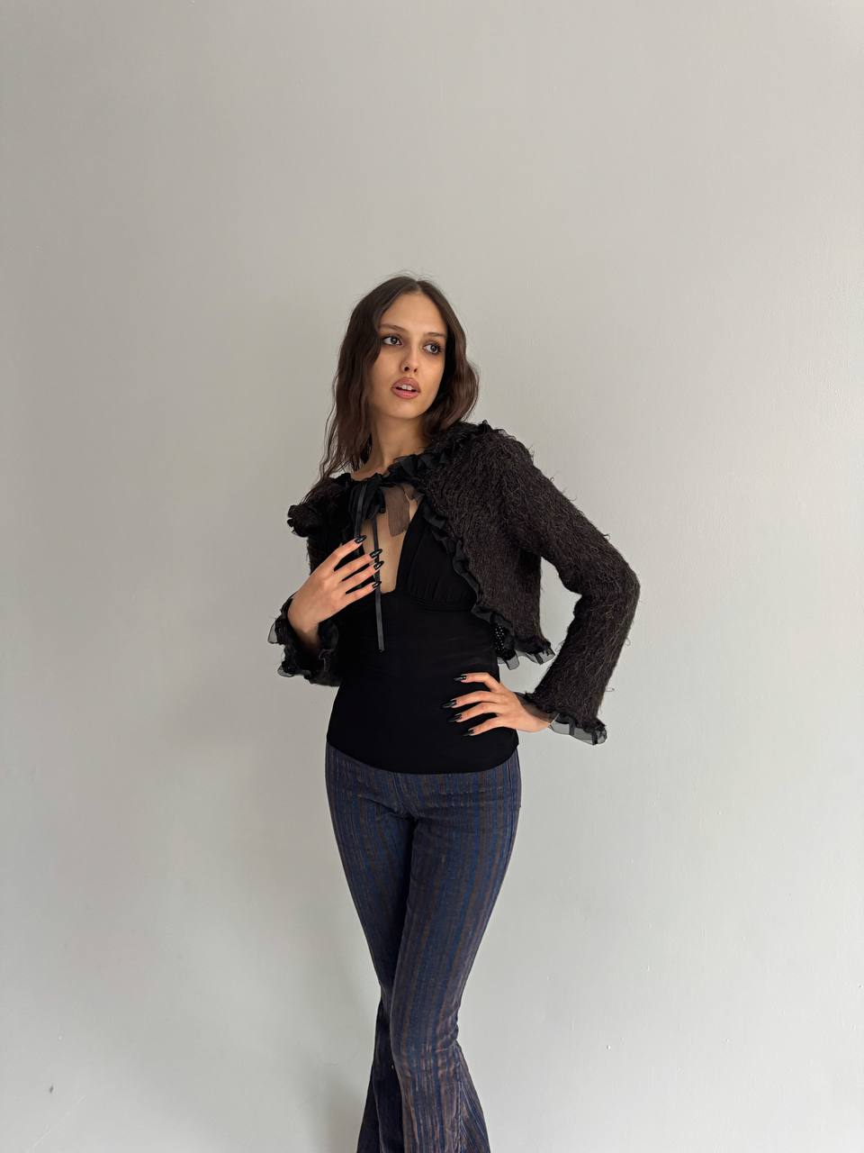 Vintage French knitted cardigan