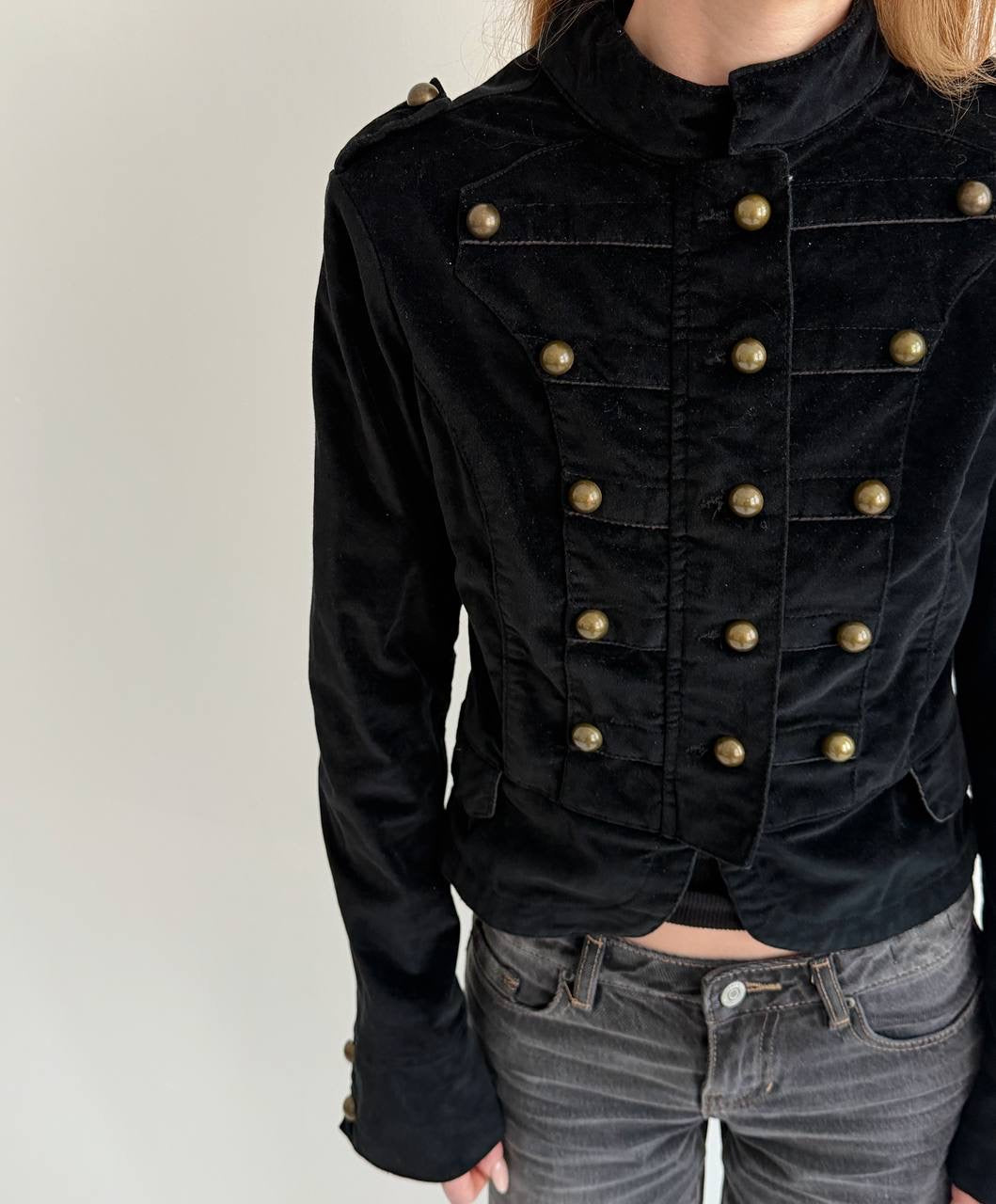 Vintage velvet cotton napoleon style jacket