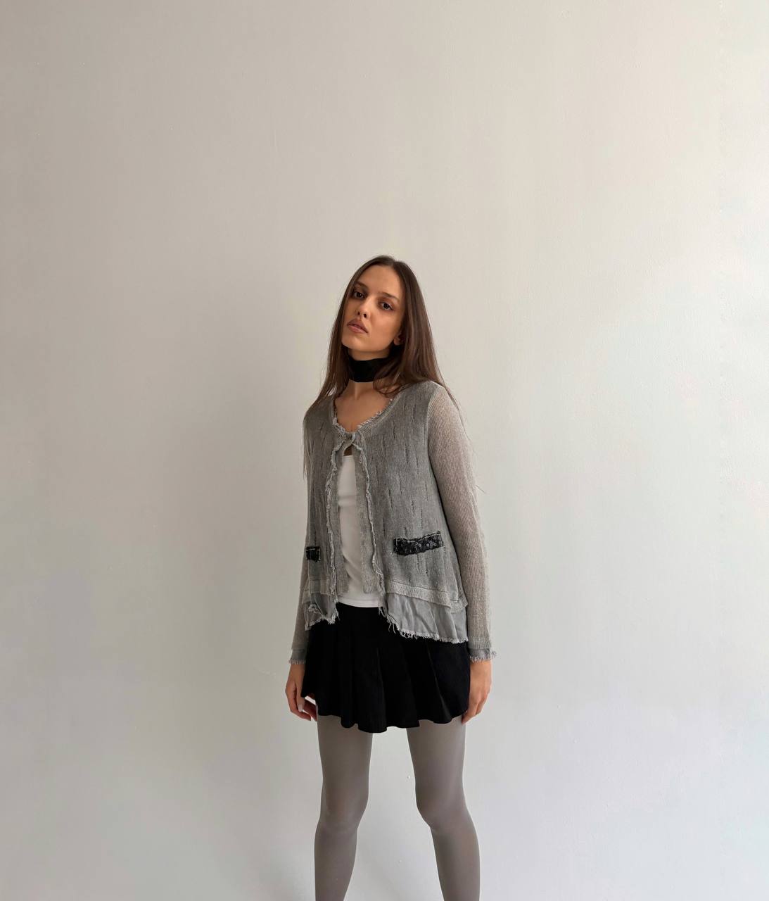 Vintage grey avant garde cardigan