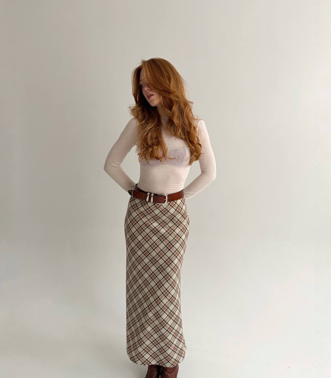 Vintage 99% wool maxi skirt
