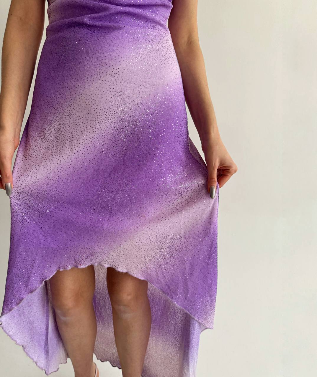 Vintage glittery purple dress