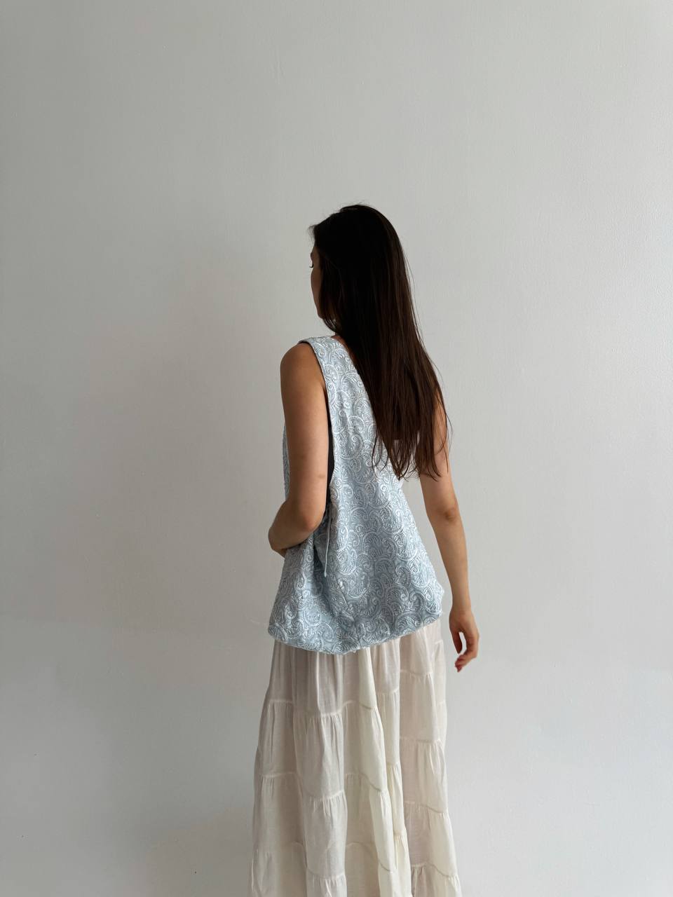 Vintage beaded blue hobo bag