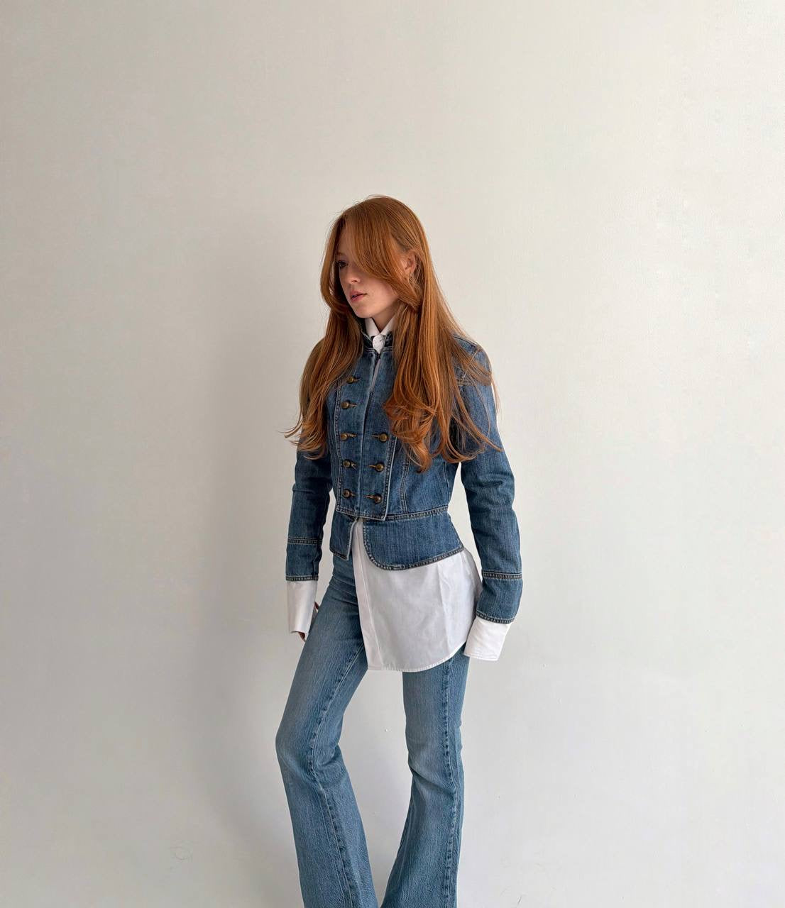 Y2K denim napoleon type jacket