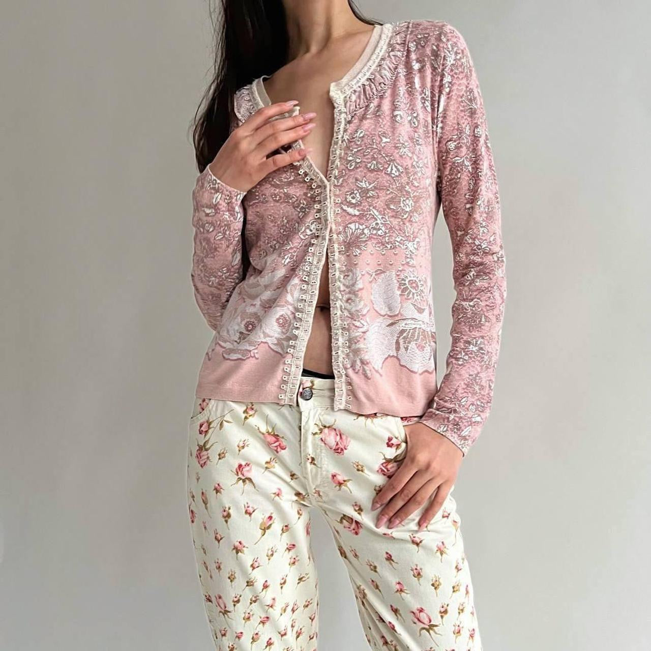 Vintage Blumarine pink cardigan