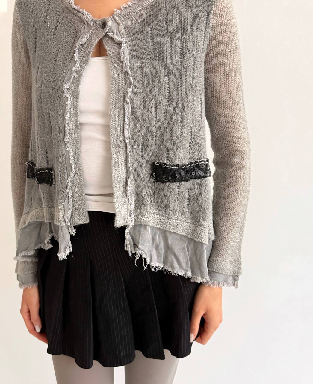 Vintage grey avant garde cardigan