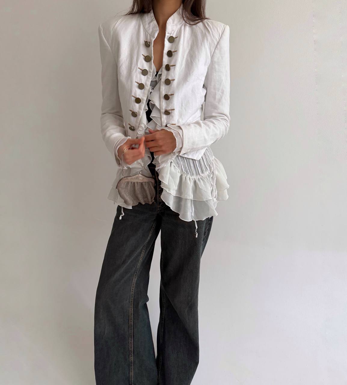 Guess linen and cotton napoleon type jacket