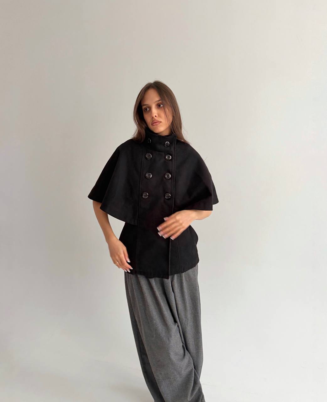 Vintage coat with cape detail