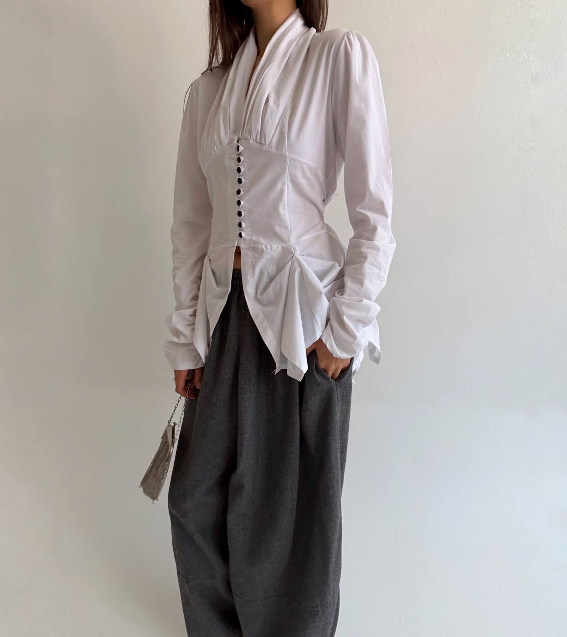 Vintage avant garde romantic blouse
