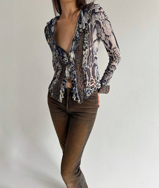 Vintage Roberto Cavalli pure silk blouse