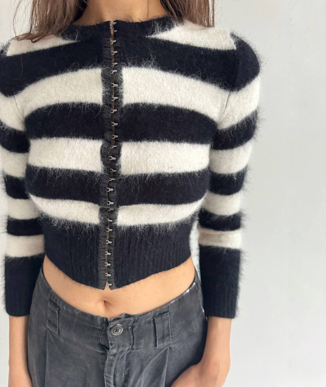 Dolce & Gabbana angora striped cardigan