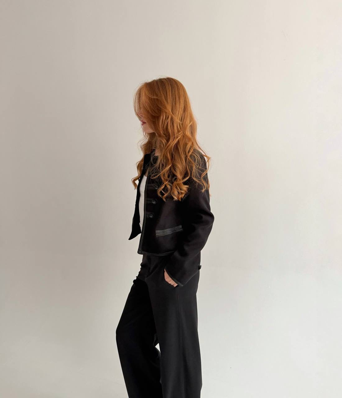 Black napoleon type jacket