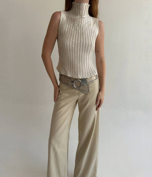 Vintage pleated avant garde top