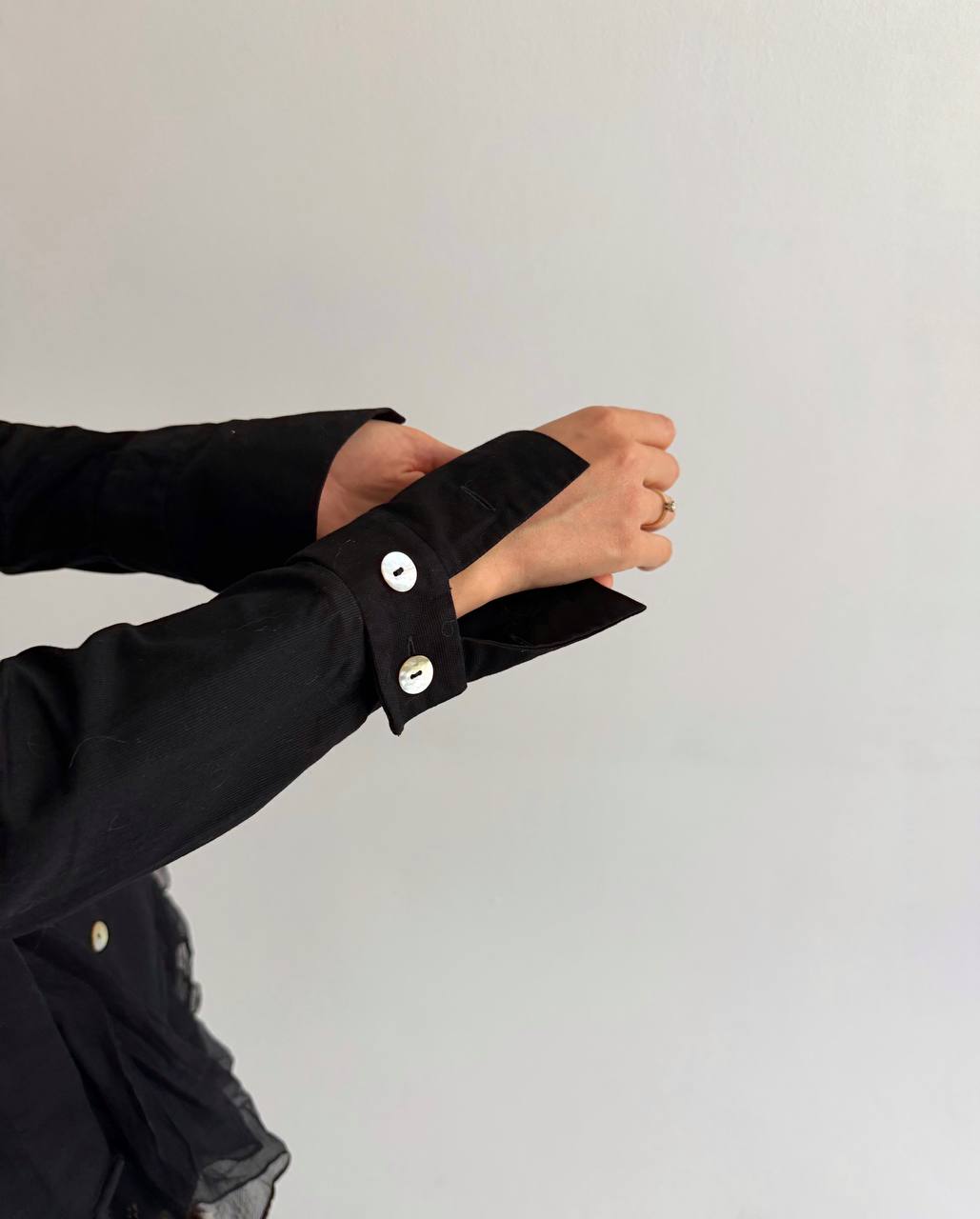 Anne Fontaine cotton black shirt