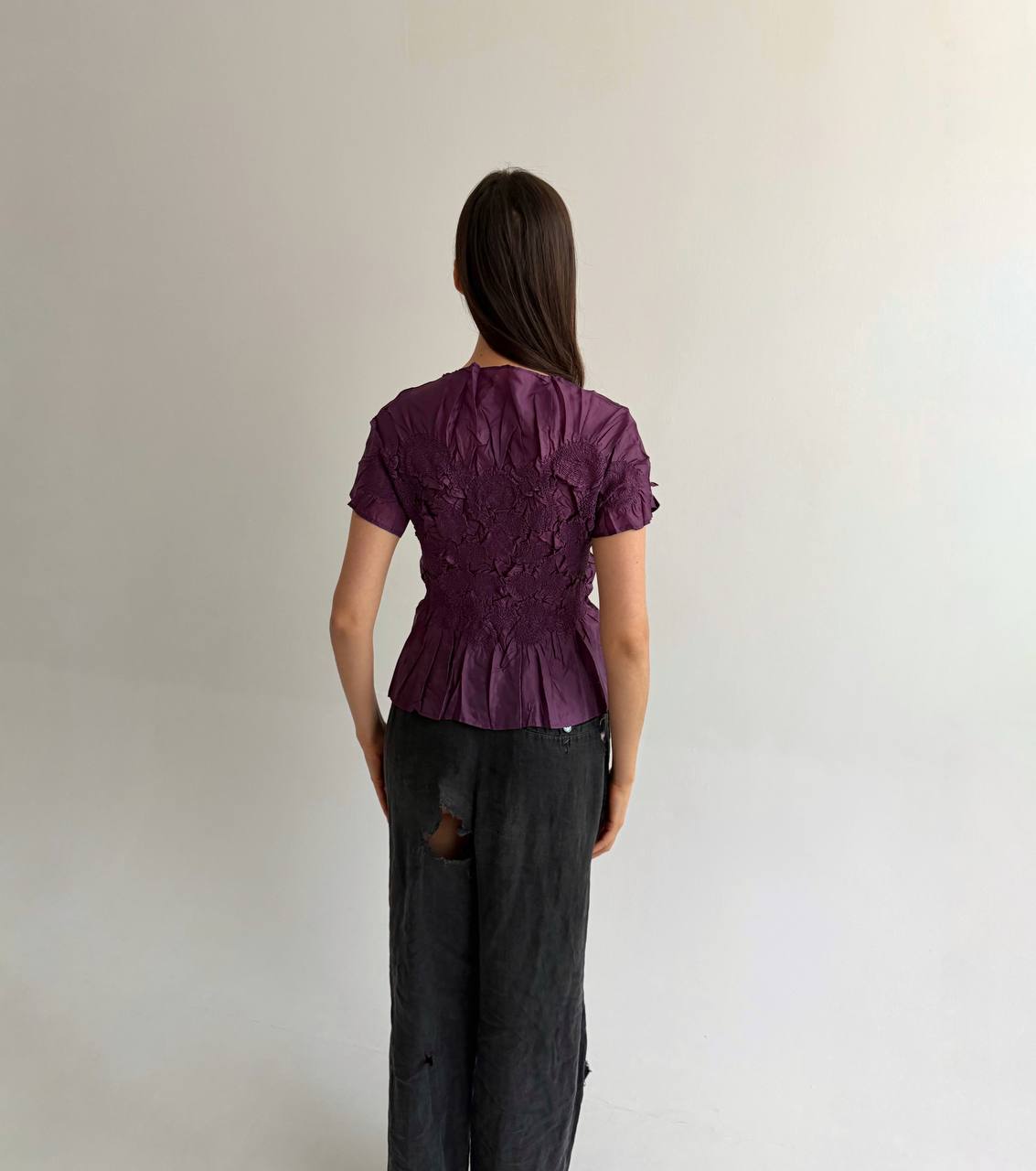 Vintage pleated blouse