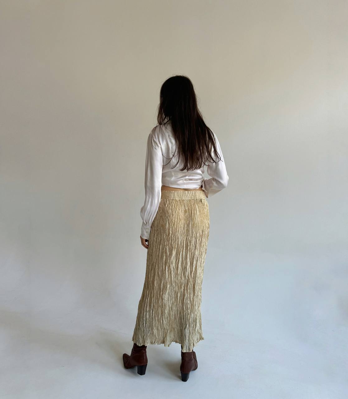 Vintage viscose pleated skirt