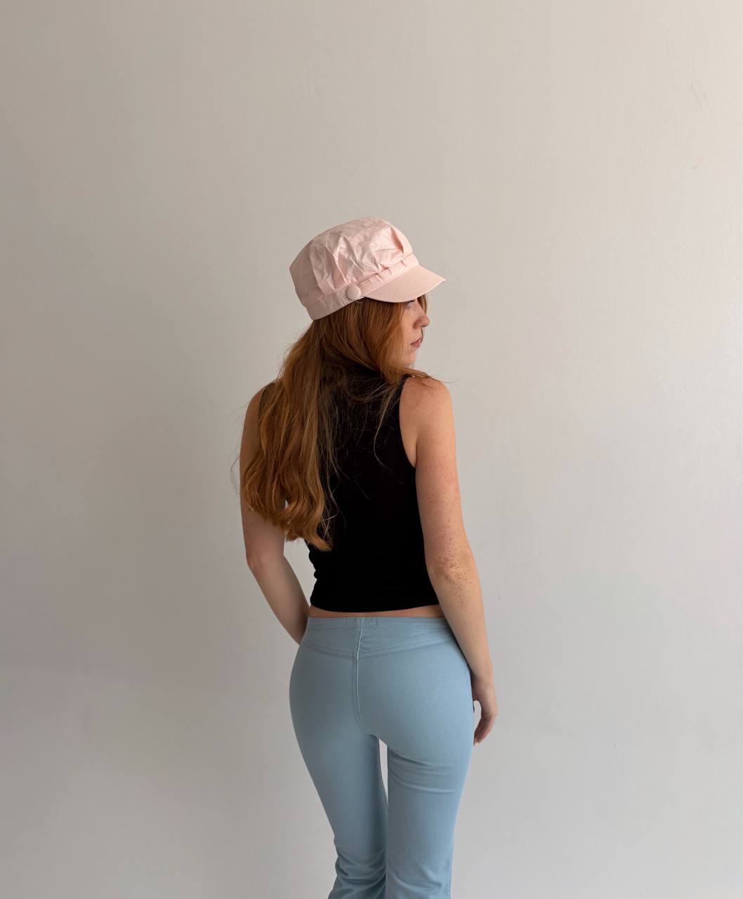 Vintage pink cotton cap