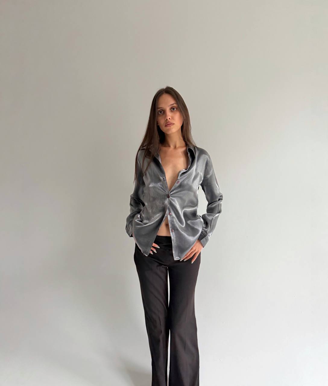 Vintage viscose metallic blouse