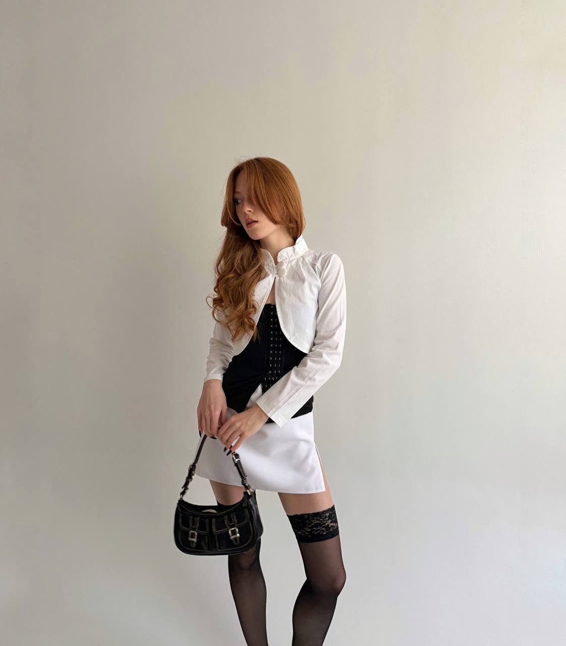 Vintage white cotton bolero