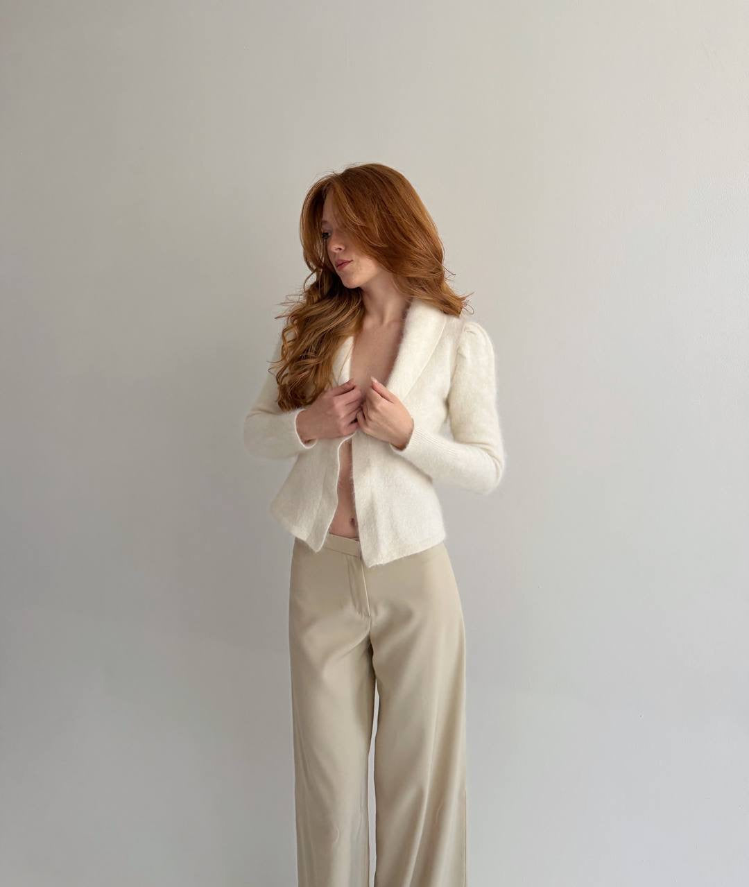 Vintage 70% angora fluffy cardigan