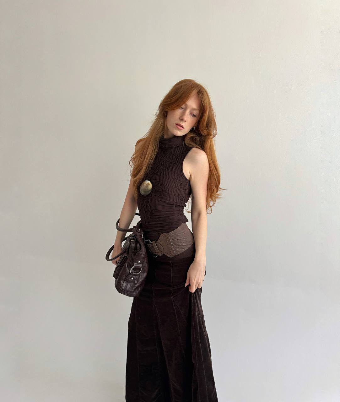Vintage cotton mermaid cut skirt