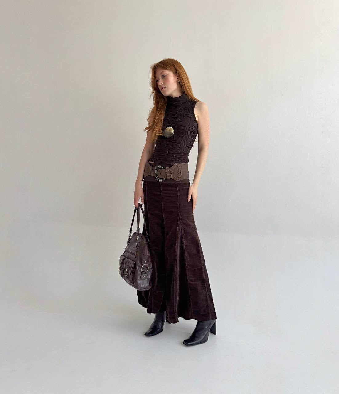 Vintage cotton mermaid cut skirt