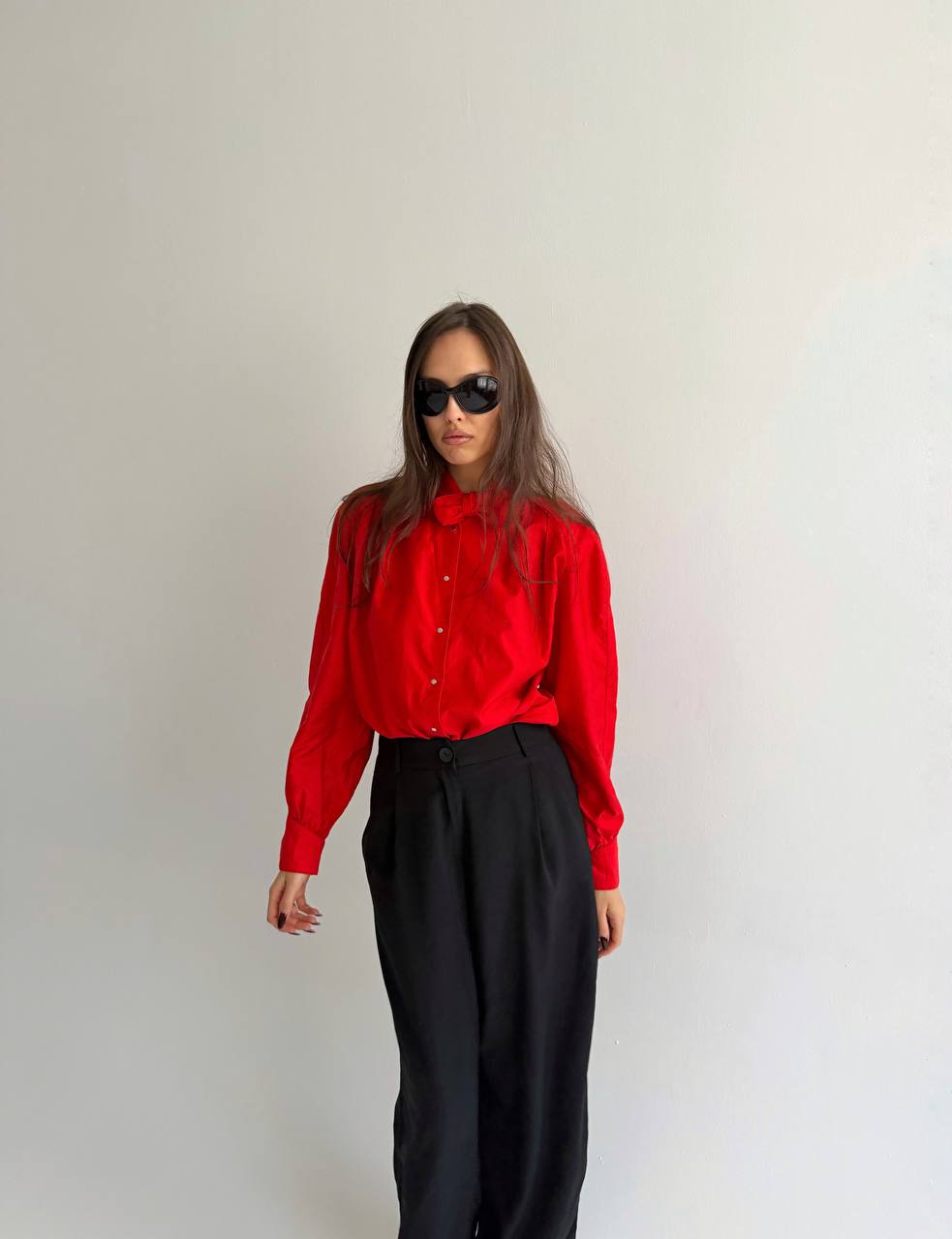Vintage Thierry Mugler red blouse