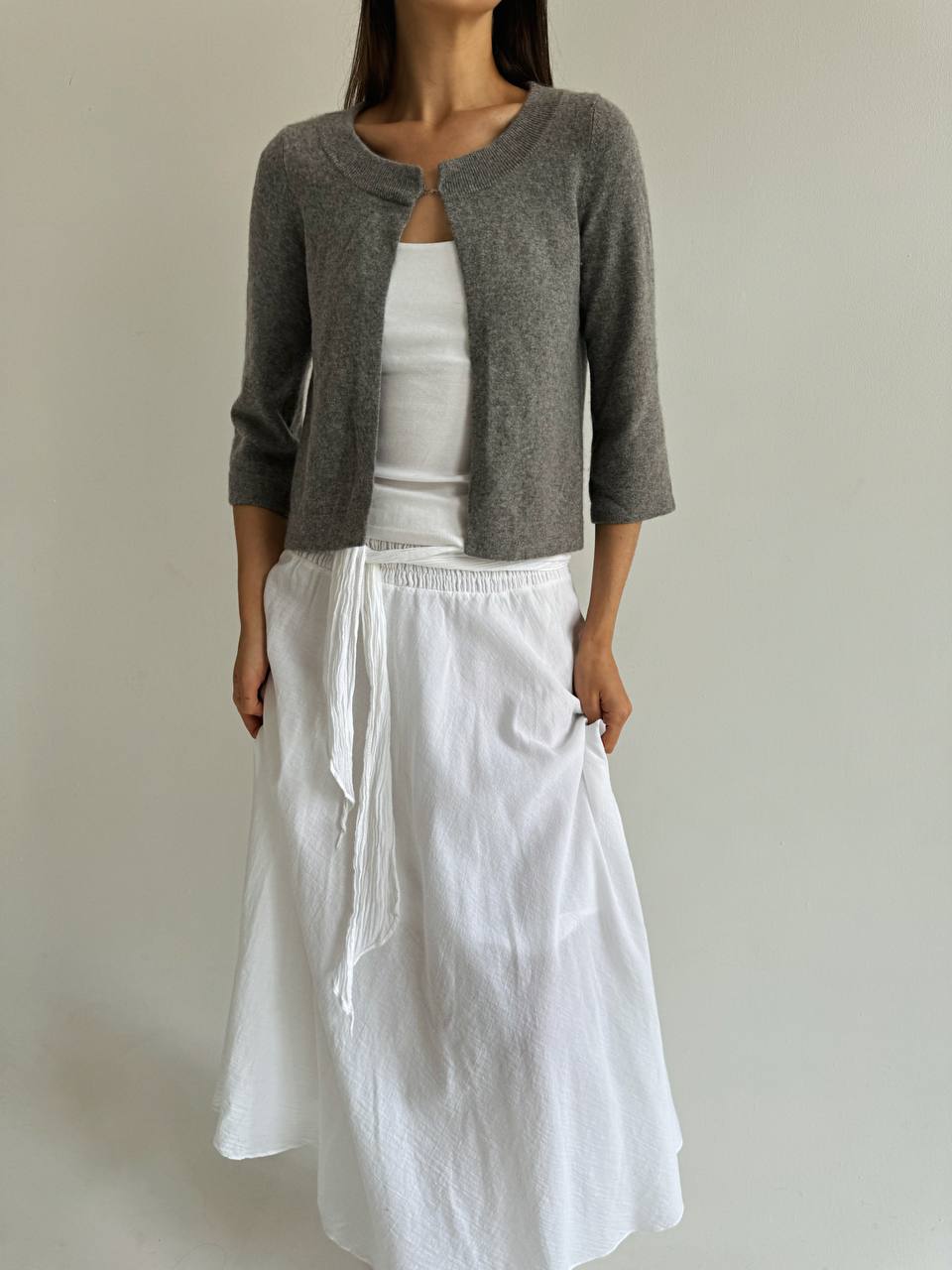 Cashmere grey cardigan