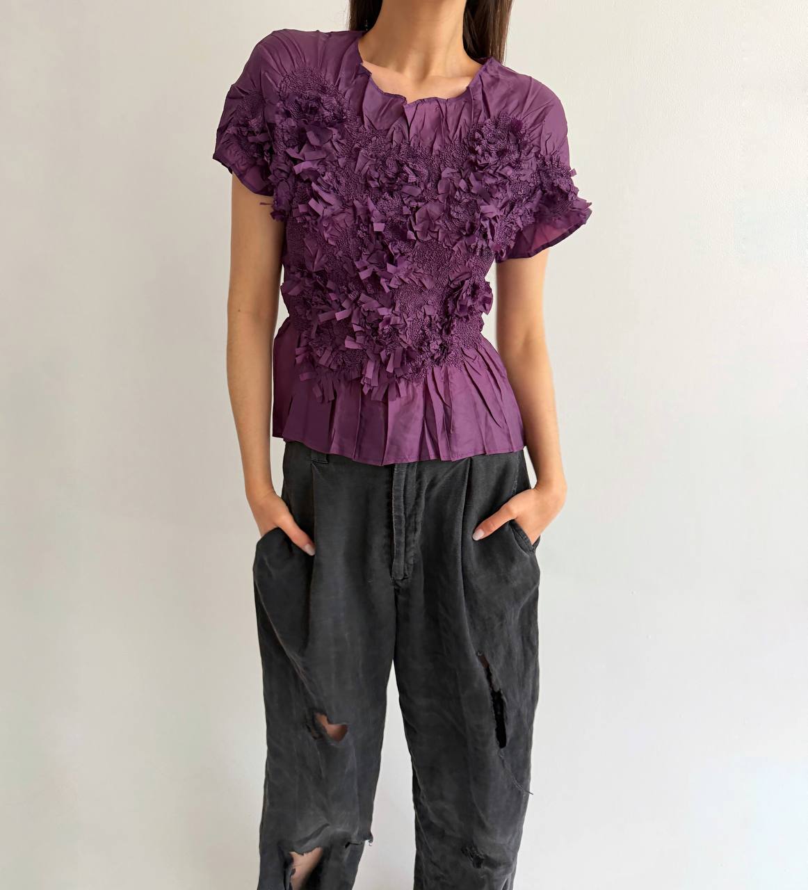 Vintage pleated blouse