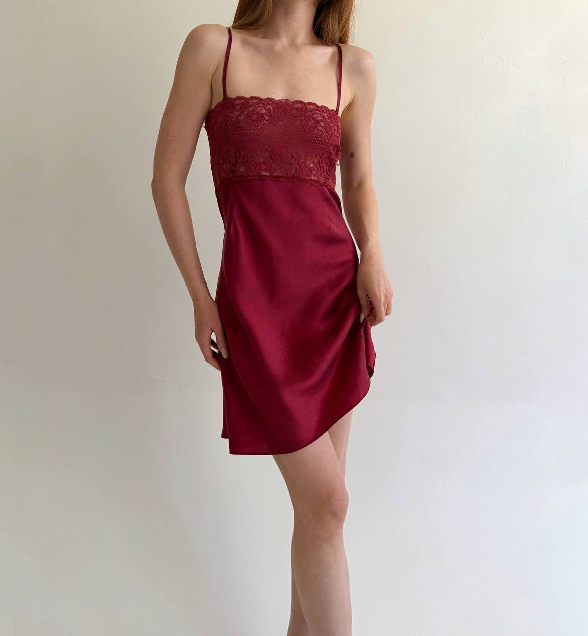 Vintage 100% pure silk slip dress