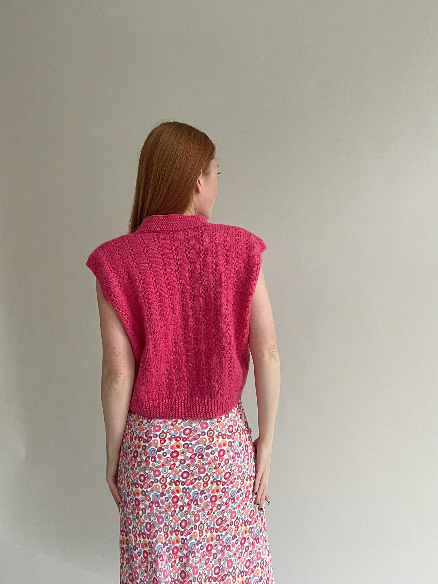 Vintage knitted mohair blend vest