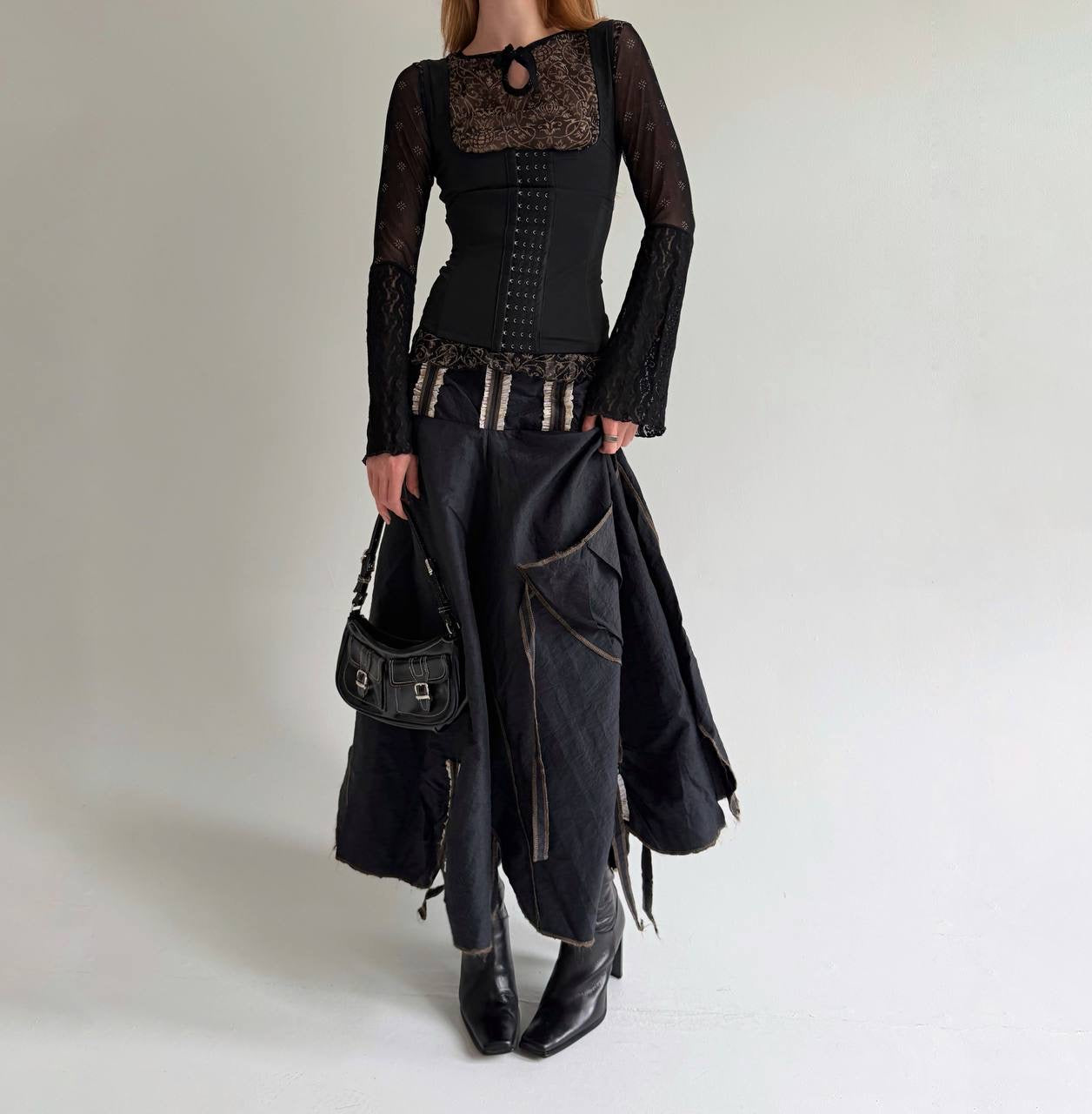 Vintage avant garde asymmetrical skirt