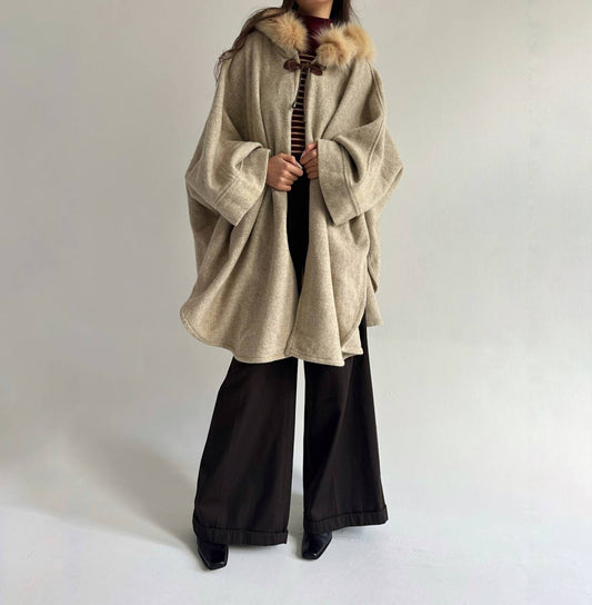 Vintage woollen poncho