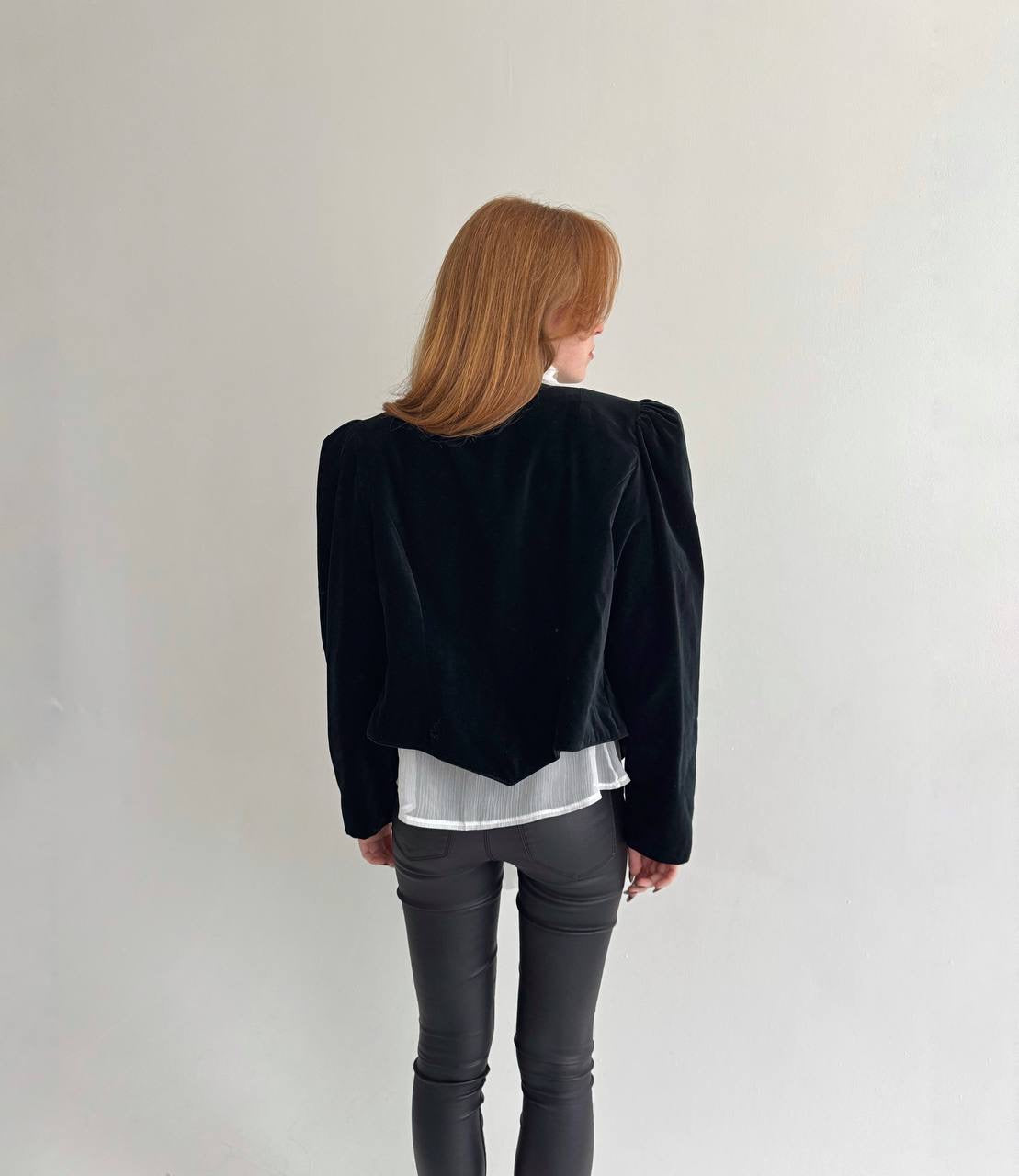 Vintage 100% cotton velvet blazer