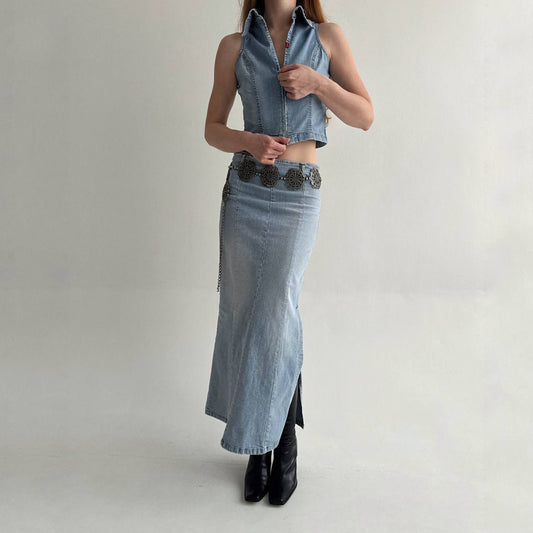 Vintage Y2K denim 2 piece set