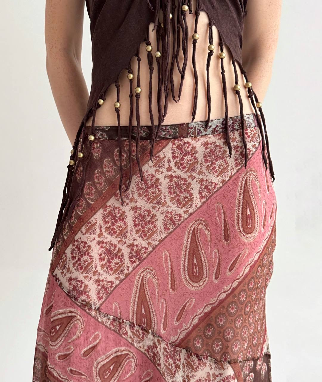Rene Derhy viscose asymmetrical skirt