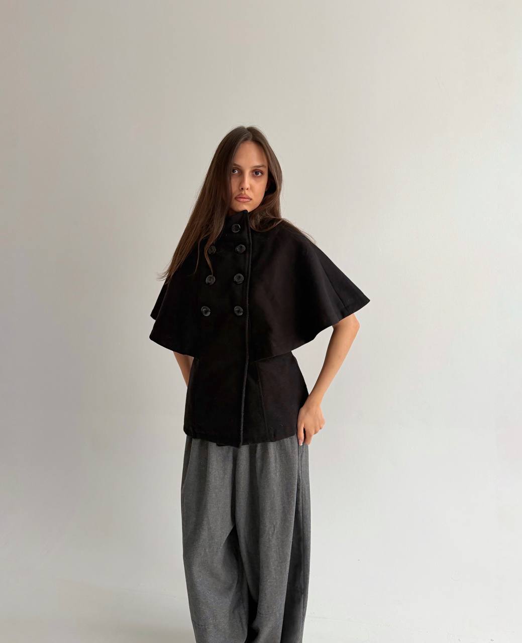 Vintage coat with cape detail
