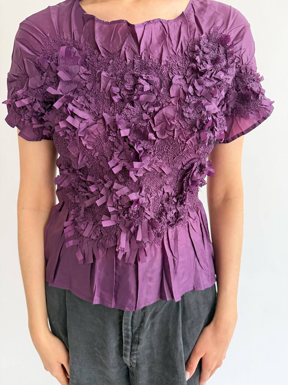 Vintage pleated blouse